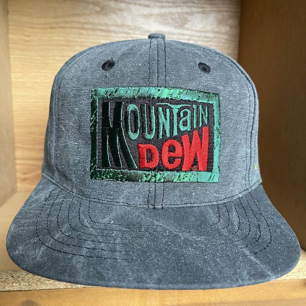 Vintage Brett Favre #4 Mountain Dew Snapback Hat Green Bay Packers Football Cap